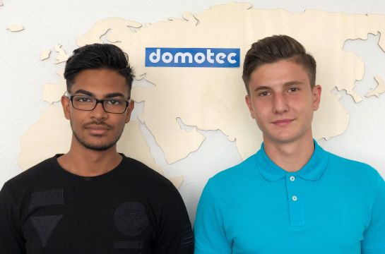 zwei neue Domotec Lernende 2018
