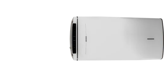 Kompakter Wand-Boiler in Nische montiert: Ein kompakter Wand-Boiler WF «Wand-Flach» in einer schmalen Nische montiert, zeigt seine platzsparende Bauweise.