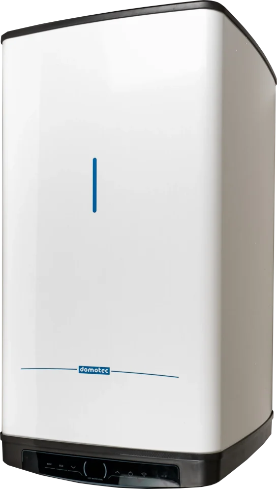 Seitenansicht Wand Boiler in quadratischer Form der Firma Domotec AG