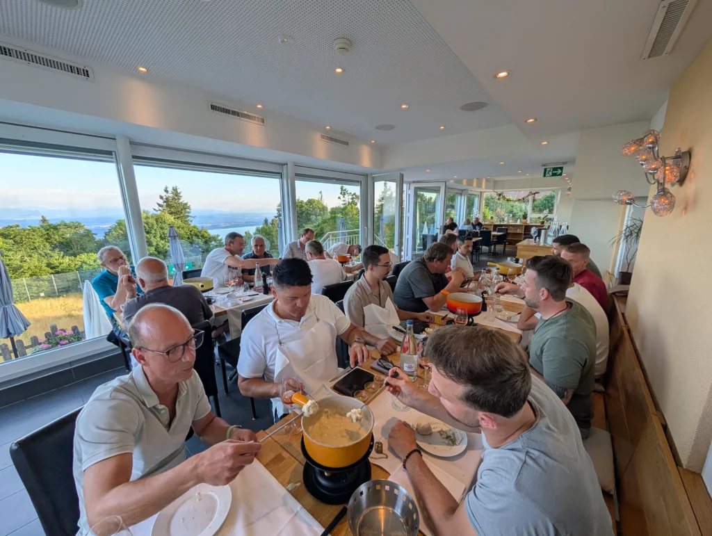 Verkaufsmeeting Warmwasser-Experten der Domotec AG - Fondue